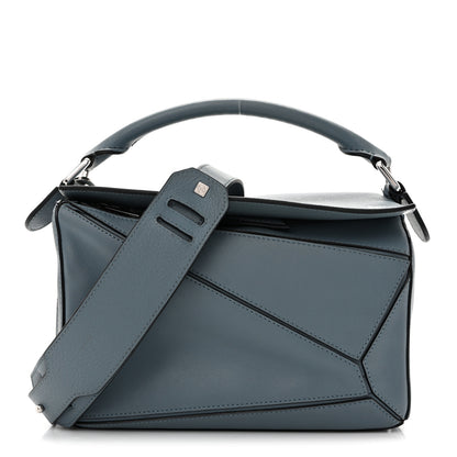 Loewe Calfskin Small Puzzle Bag Stone Blue 1 of 14