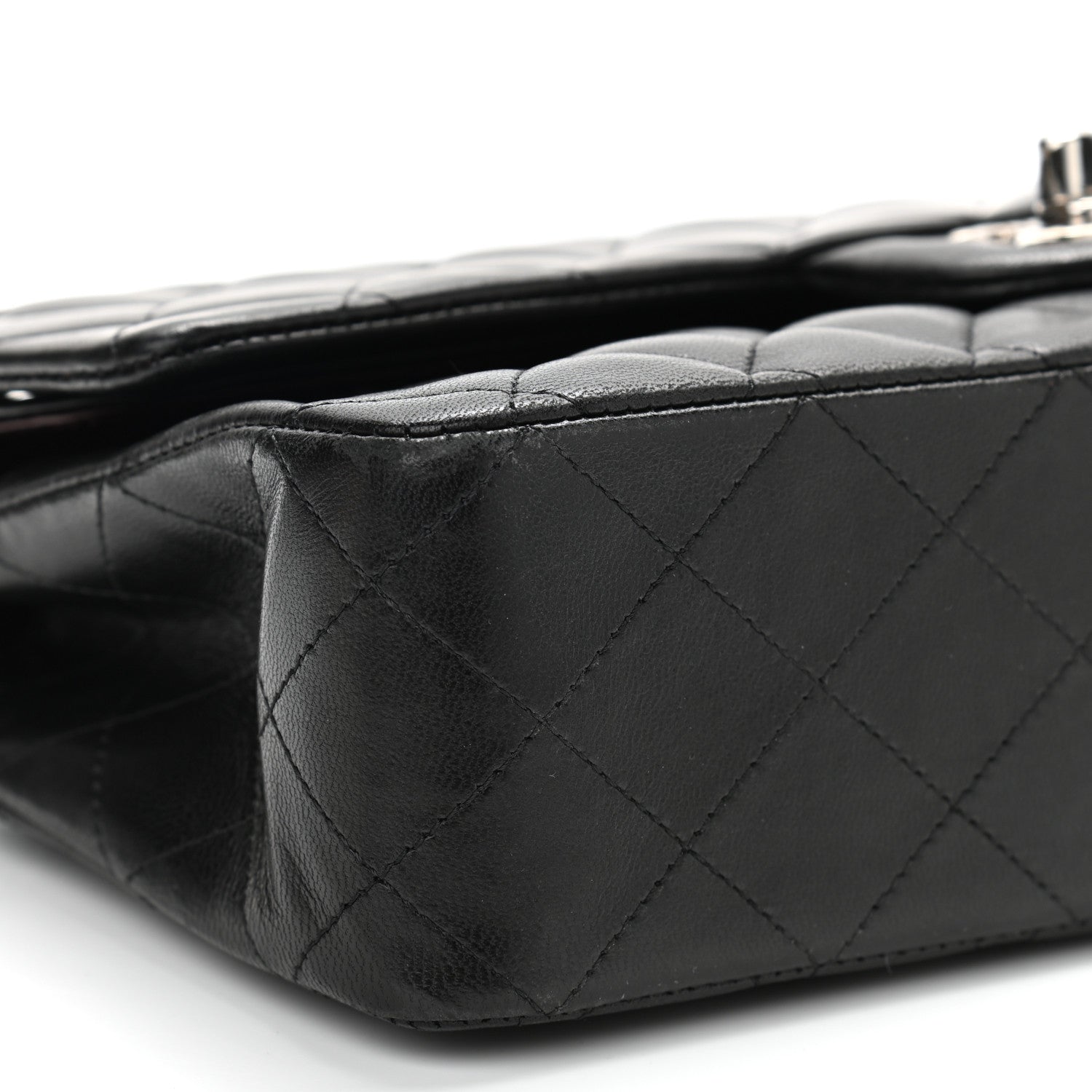 Chanel Lambskin Quilted Medium Double Flap Black 8 of 11