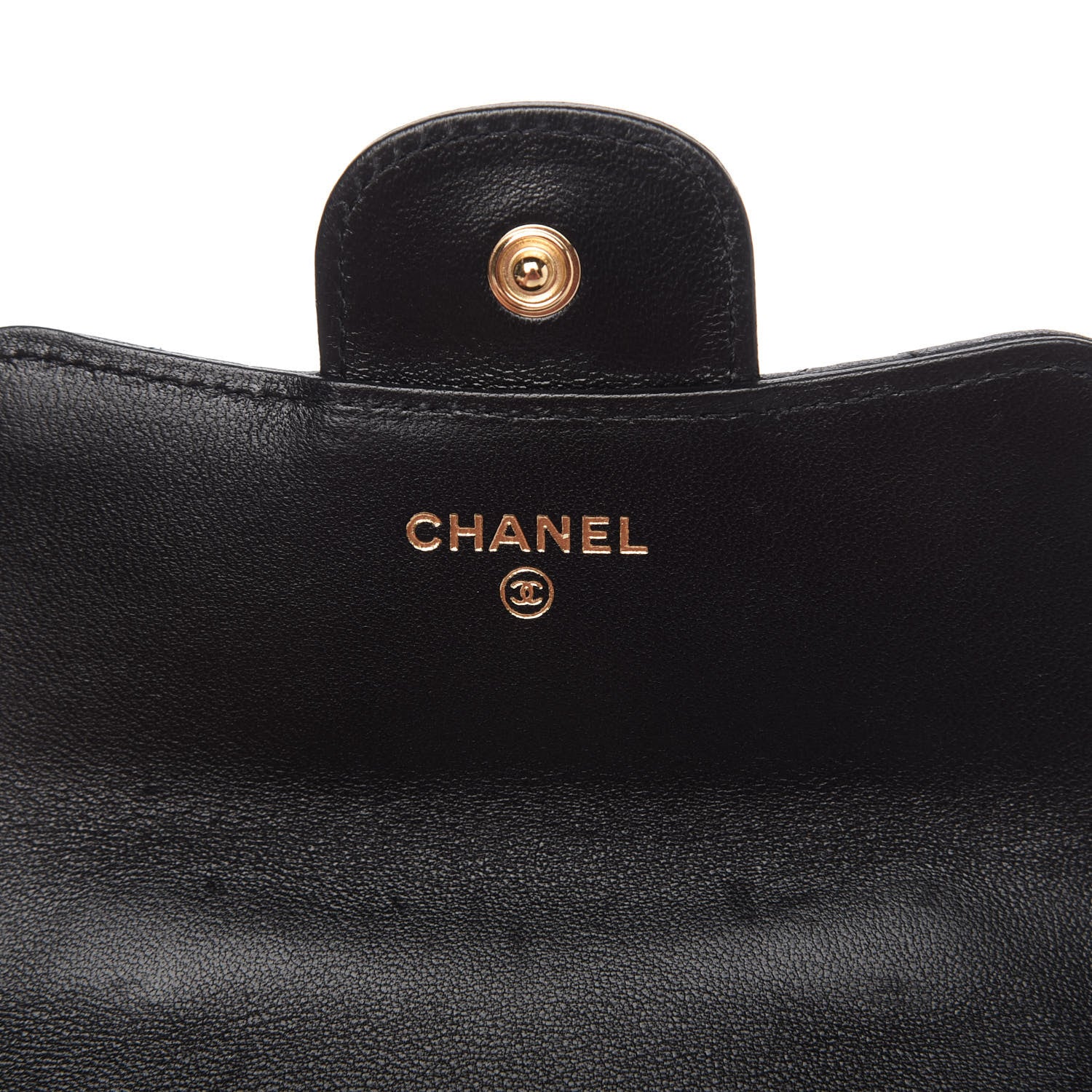Chanel Lambskin Quilted Top Handle Flap Coin Purse With Chain Black 8 of 11