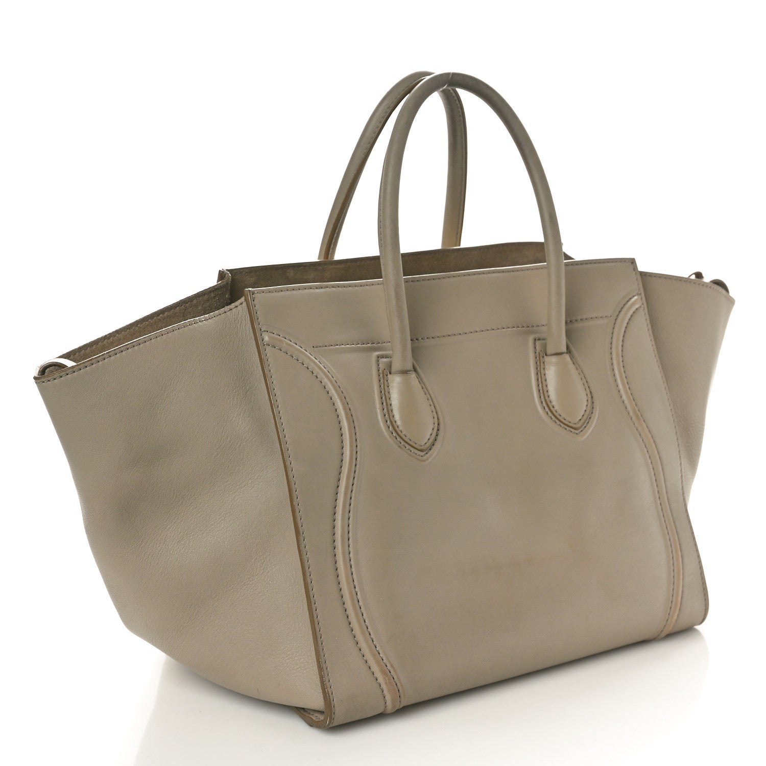 Celine Supple Calfskin Medium Phantom Luggage Beige 3 of 16