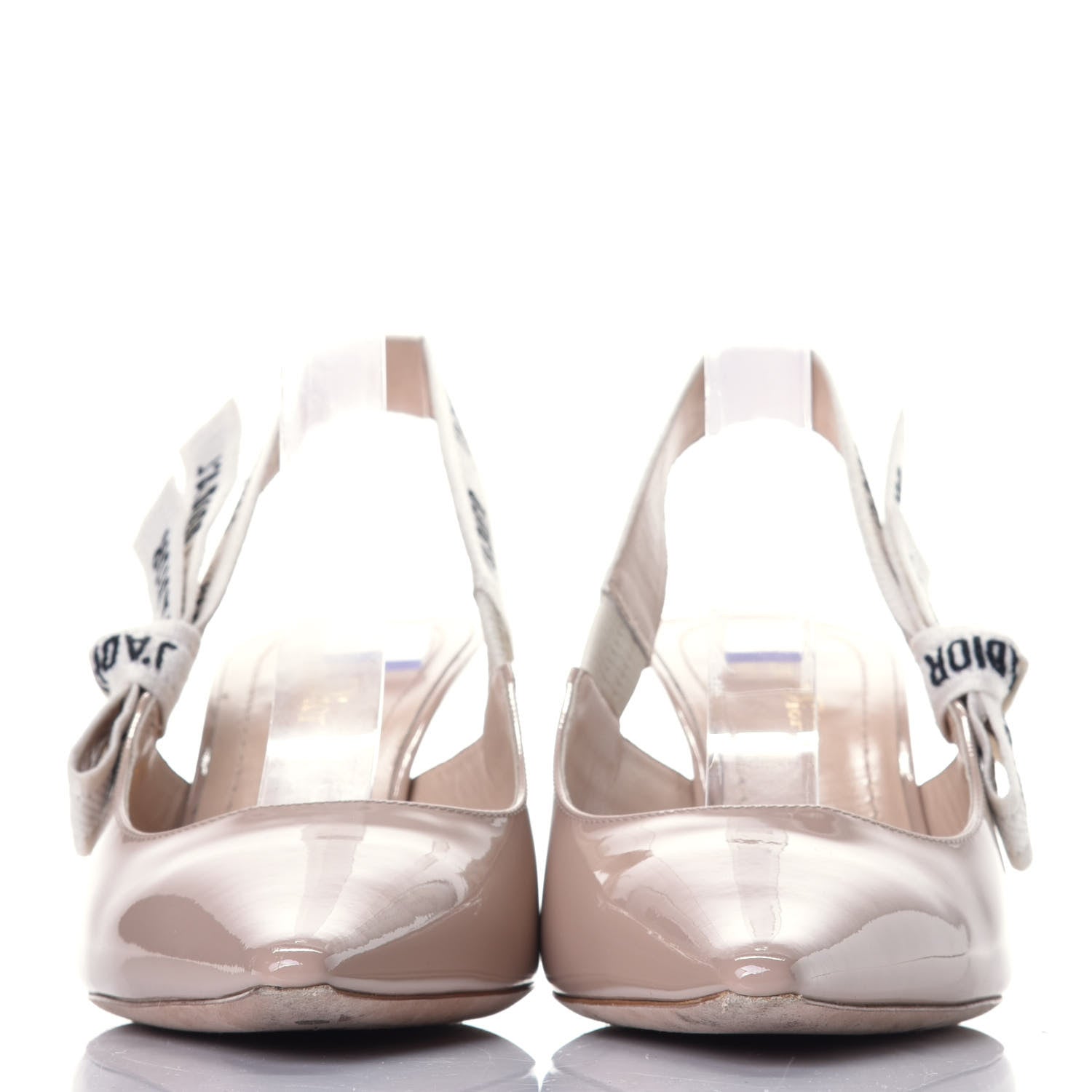Christian Dior Patent Ribbon J'Adior Slingback 65mm Pumps 37.5 Nude 2 of 12