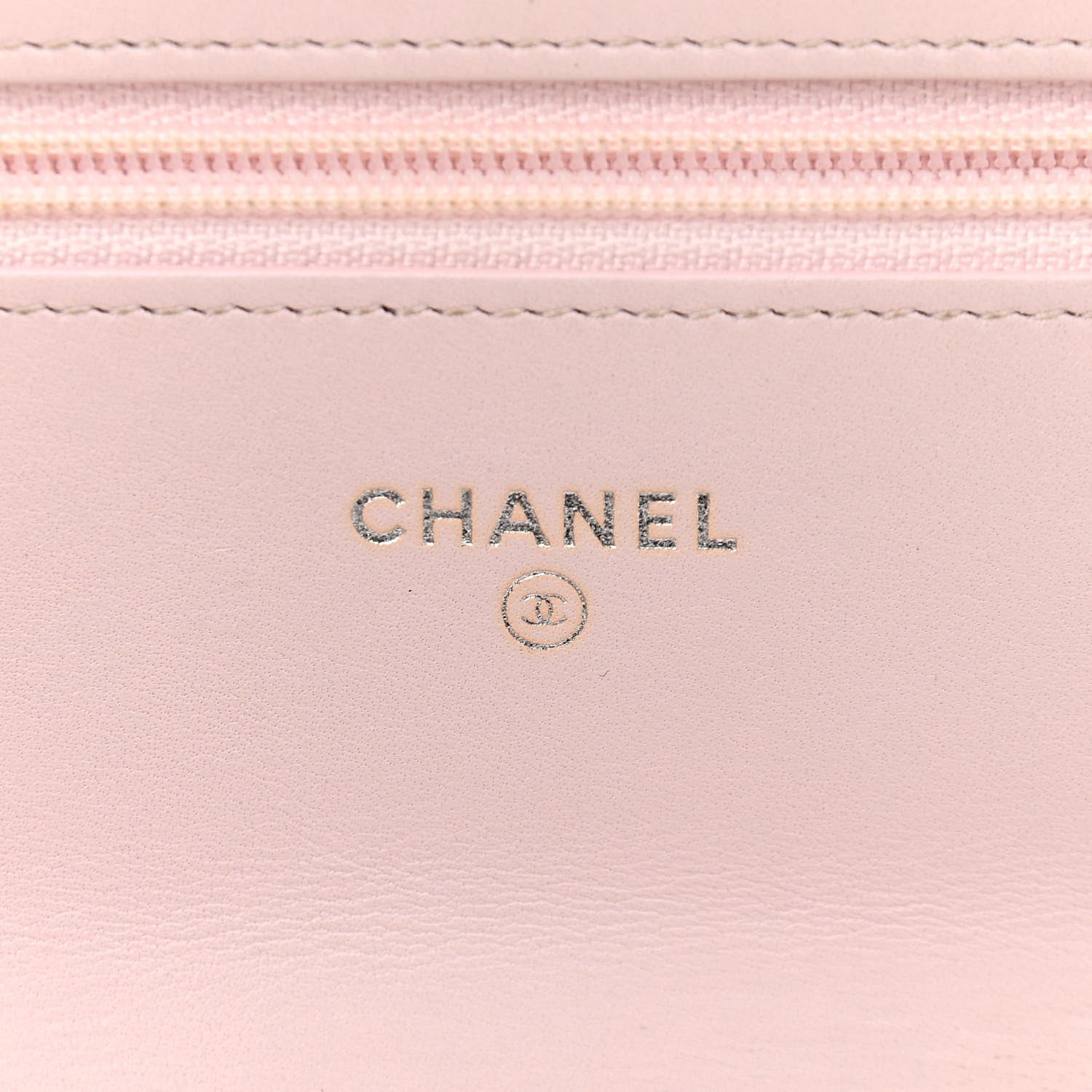Chanel Canvas Deauville Wallet On Chain WOC Pink White 6 of 17