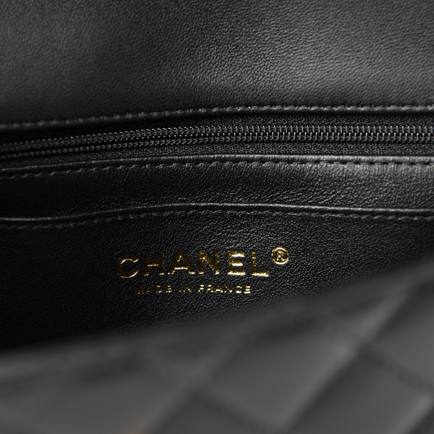 Lambskin Quilted Mini Top Handle Rectangular Flap Black