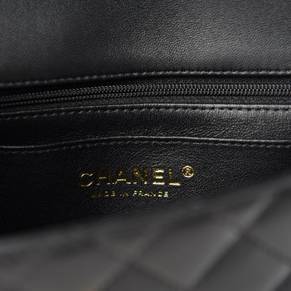 Chanel Lambskin Quilted Mini Top Handle Rectangular Flap Black 8 of 11