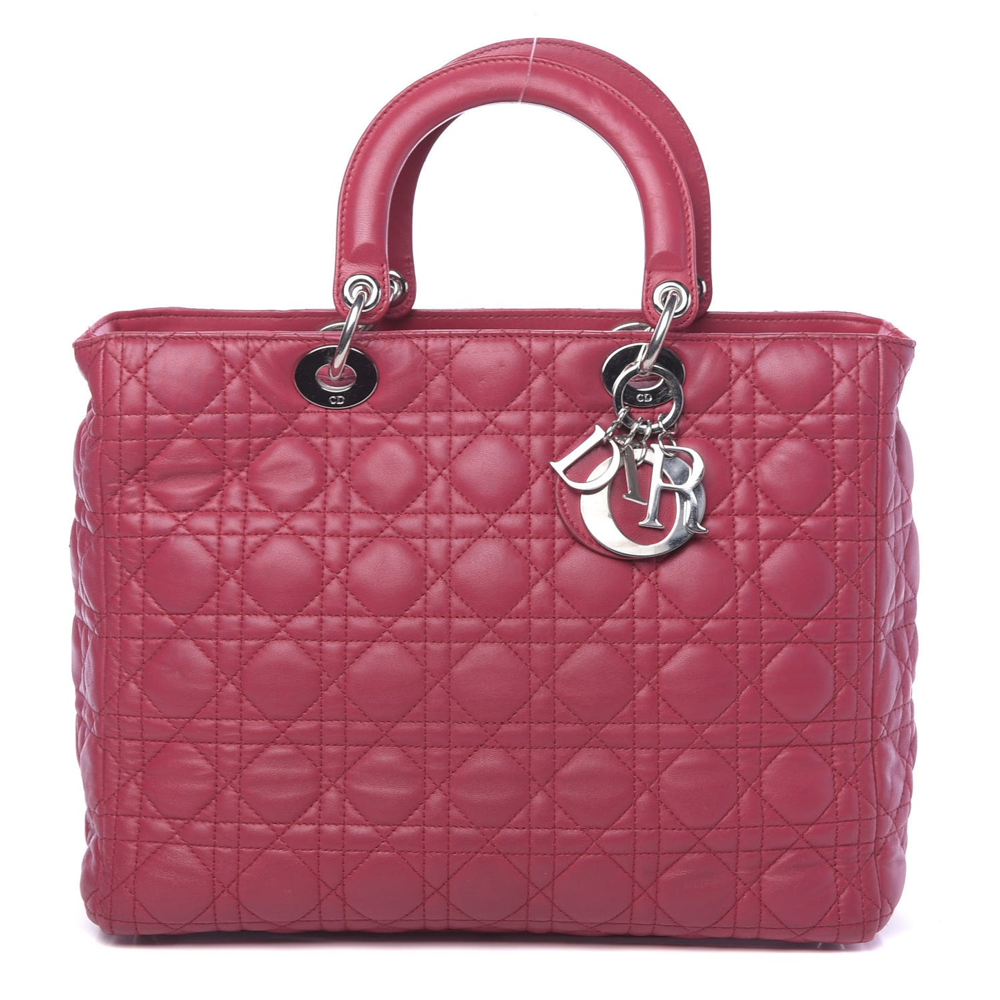 Lambskin Cannage Large Lady Dior Pink