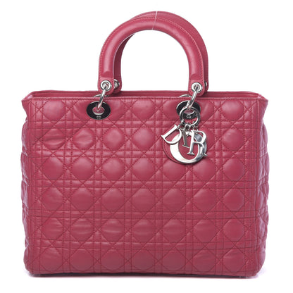 Christian Dior Lambskin Cannage Large Lady Dior Pink 1 of 13