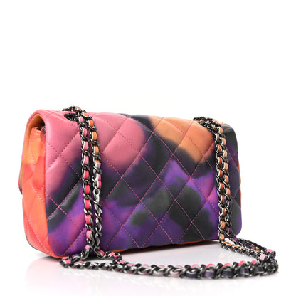 Chanel Printed Lambskin Quilted Small Flower Power Flap Ecru Orange Red Purple 3 of 10