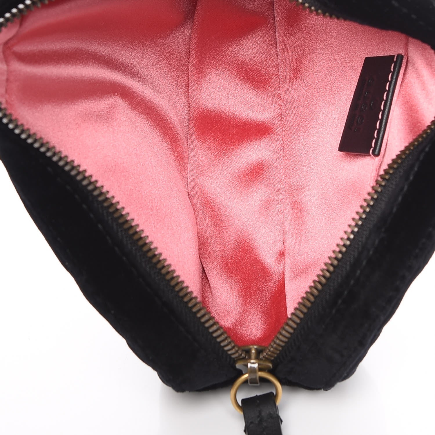 Gucci Velvet Matelasse GG Marmont Belt Bag 85 34 Black 5 of 13