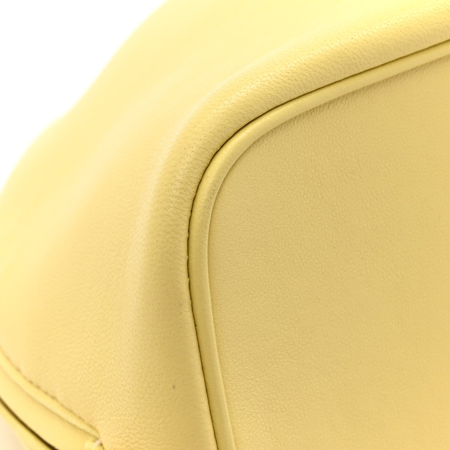 Calfskin Le Calino Ring Top Handle Bag Pale Yellow