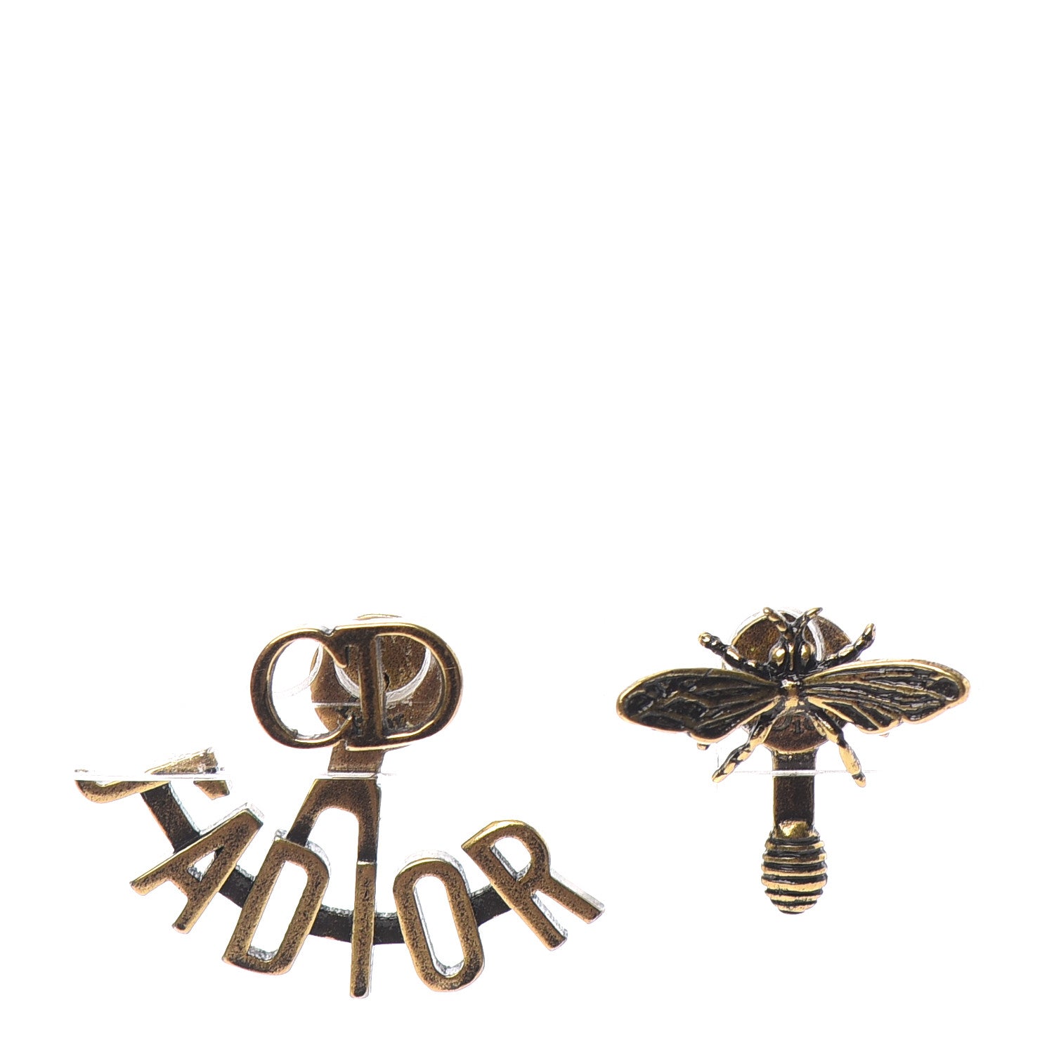 Christian Dior Metal J'Adior Earrings Aged Gold 1 of 3