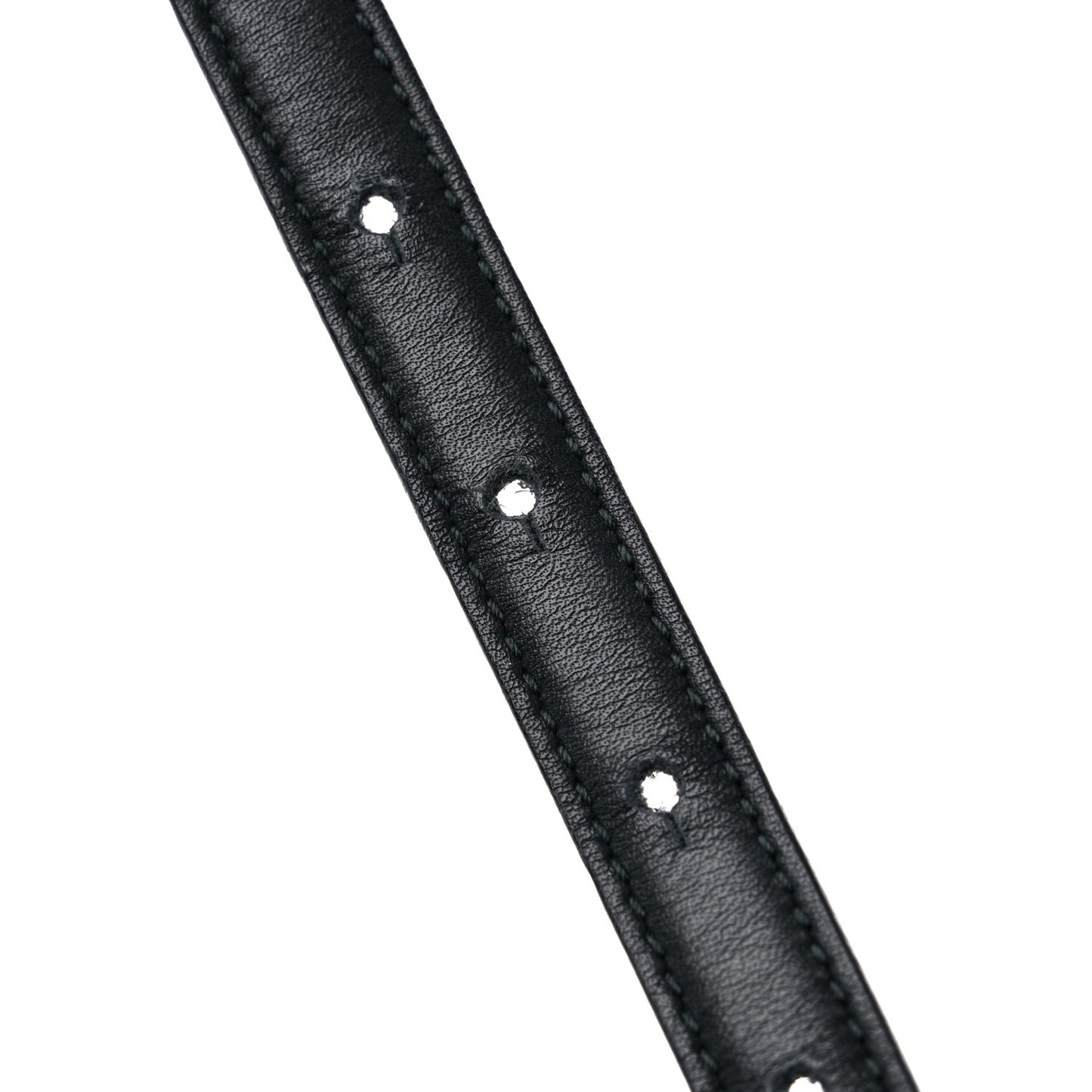 Moon Calfskin Nickel Interlocking G 20mm Belt 80 32 Black
