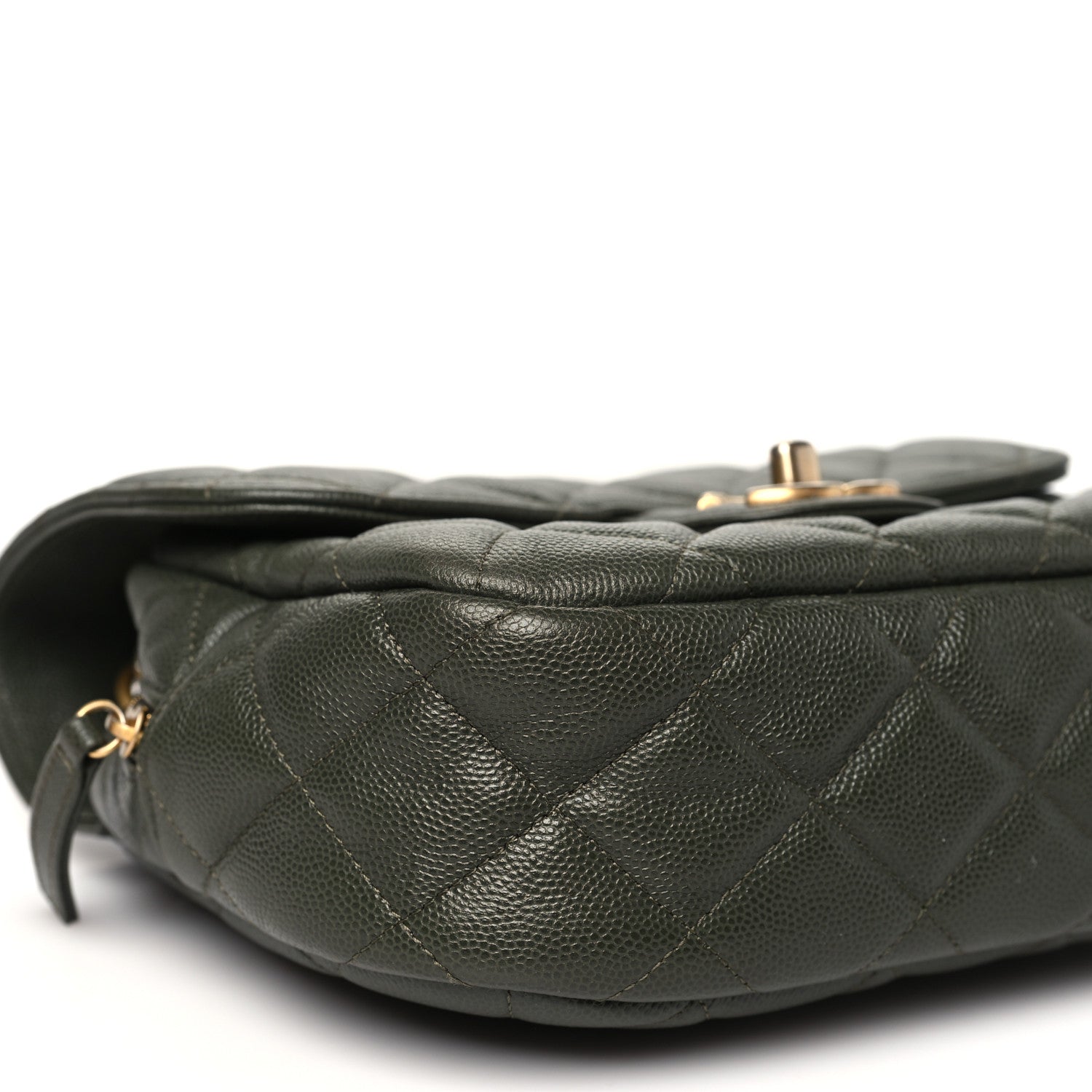 Chanel Caviar Quilted Zip Flap Khaki 9 of 11