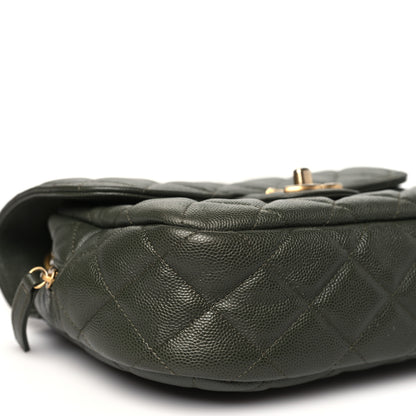 Chanel Caviar Quilted Zip Flap Khaki 9 of 11