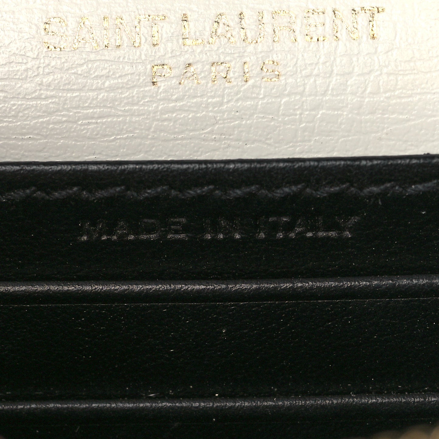 New Aspen Calfskin Bi-Color Monogram Sunset Chain Wallet Black Dirty White