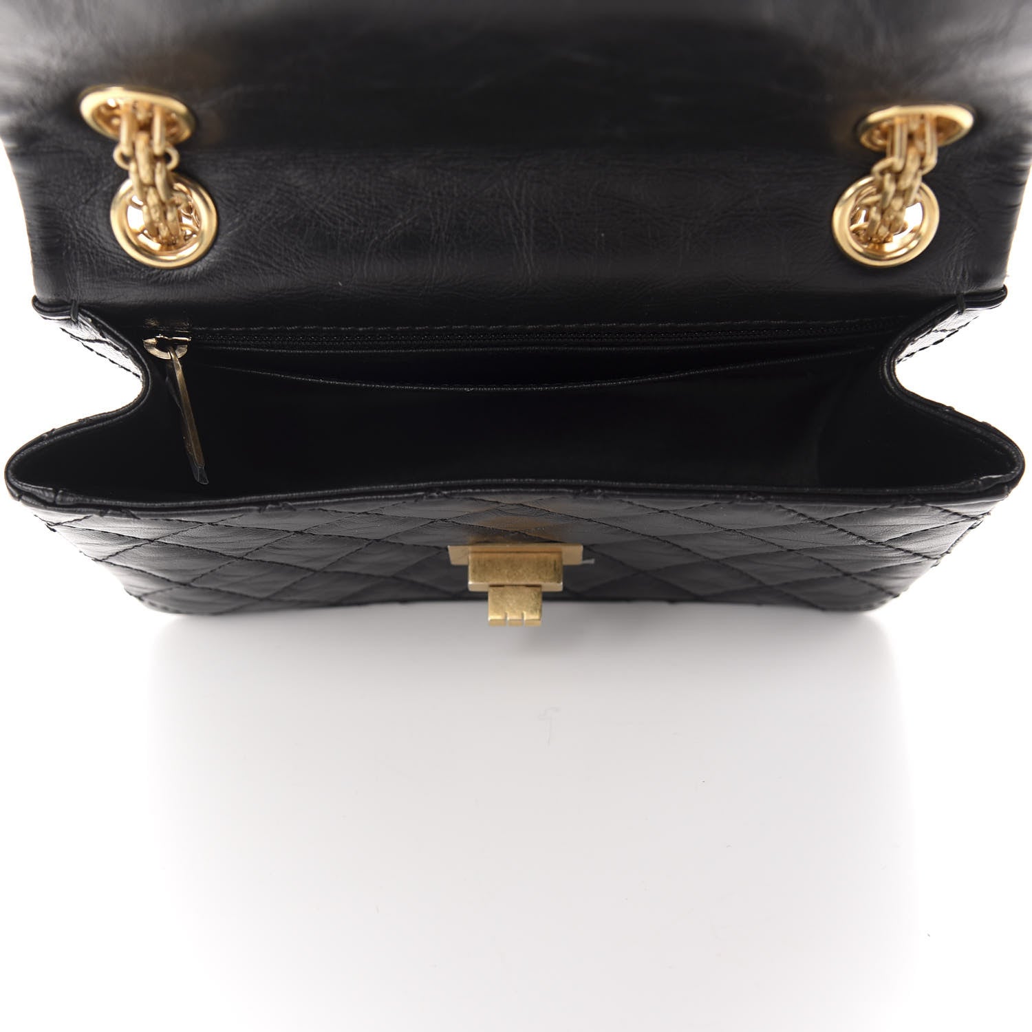 Chanel Aged Calfskin Quilted 2.55 Reissue Mini Flap Black 5 of 11