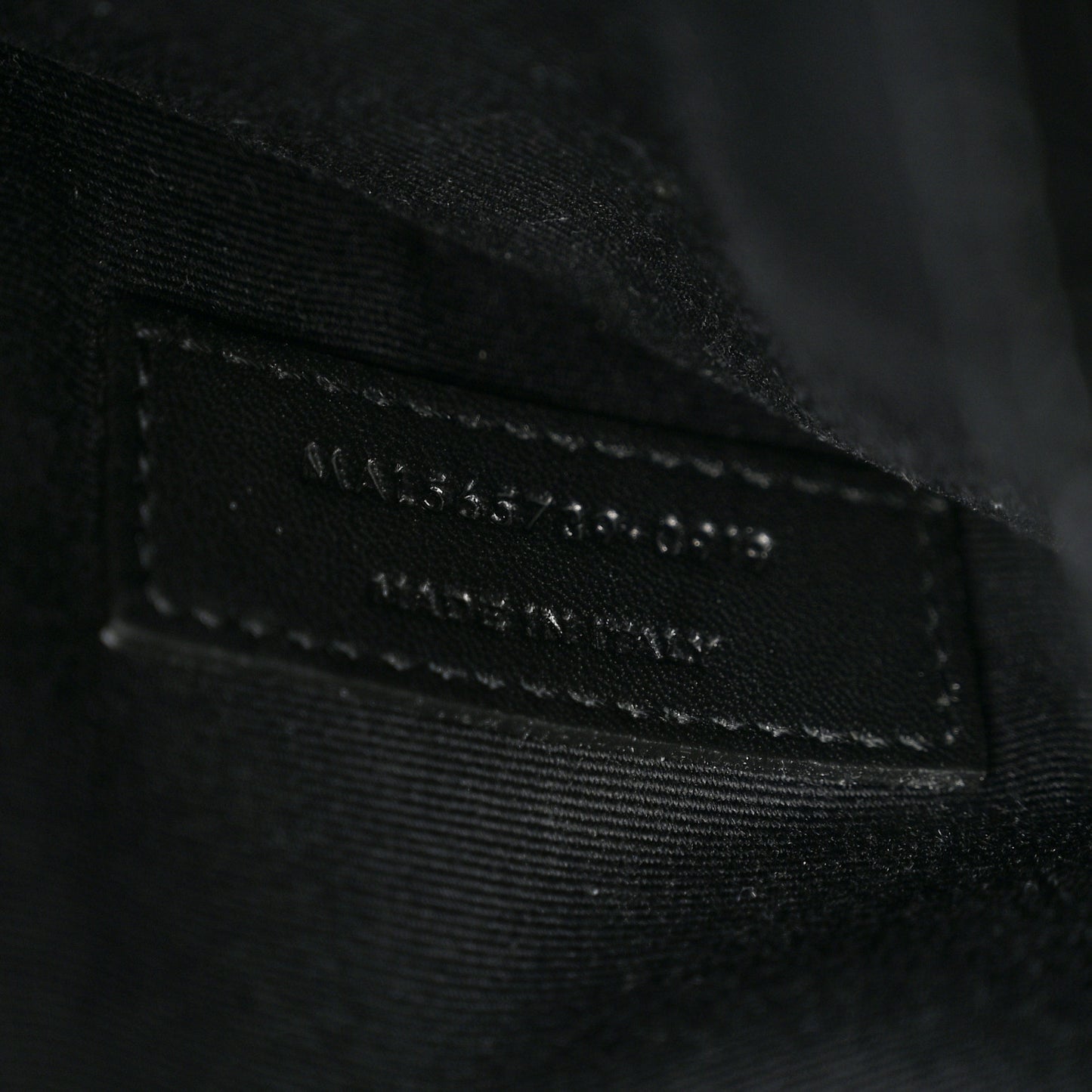 Calfskin Crocodile Embossed Uptown Monogram Pouch Black