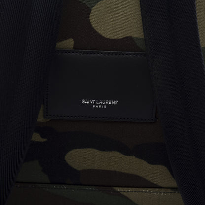 Saint Laurent Canvas Camouflage Studded Hunting Backpack Green Black Brown 11 of 11