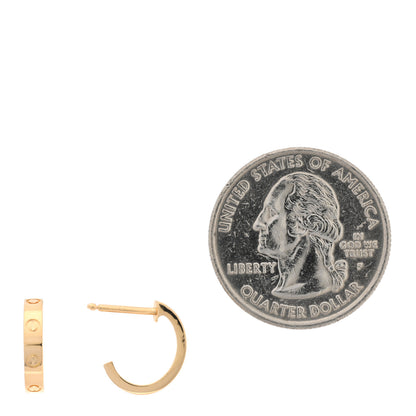 Cartier 18K Yellow Gold Small LOVE Hoop Earrings 2 of 4
