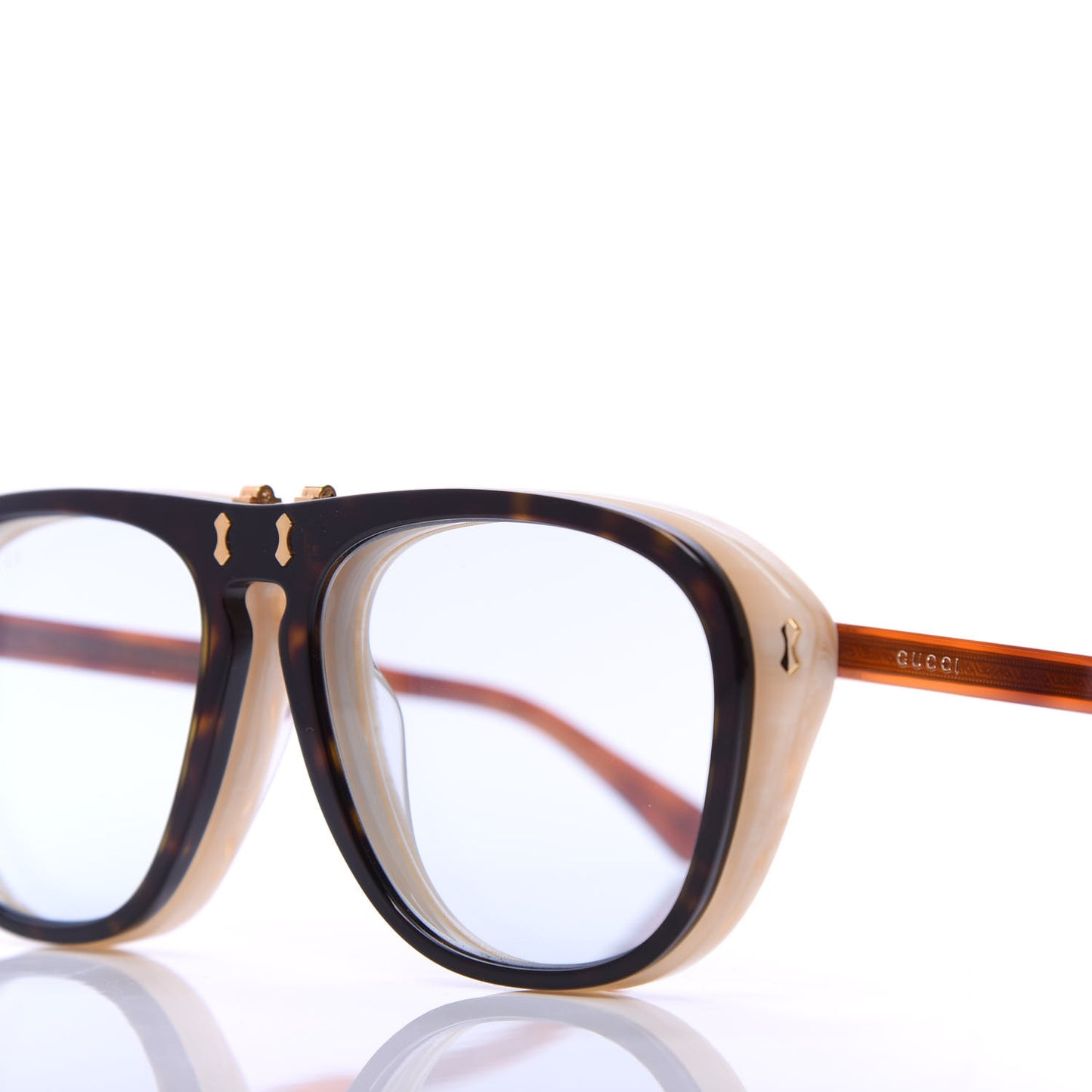 Aviator Flip Up Sunglasses GG0087S Havana