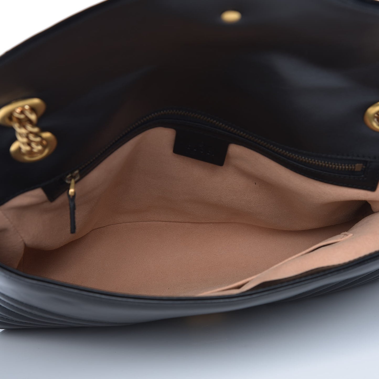 Calfskin Matelasse Medium GG Marmont Shoulder Bag Black