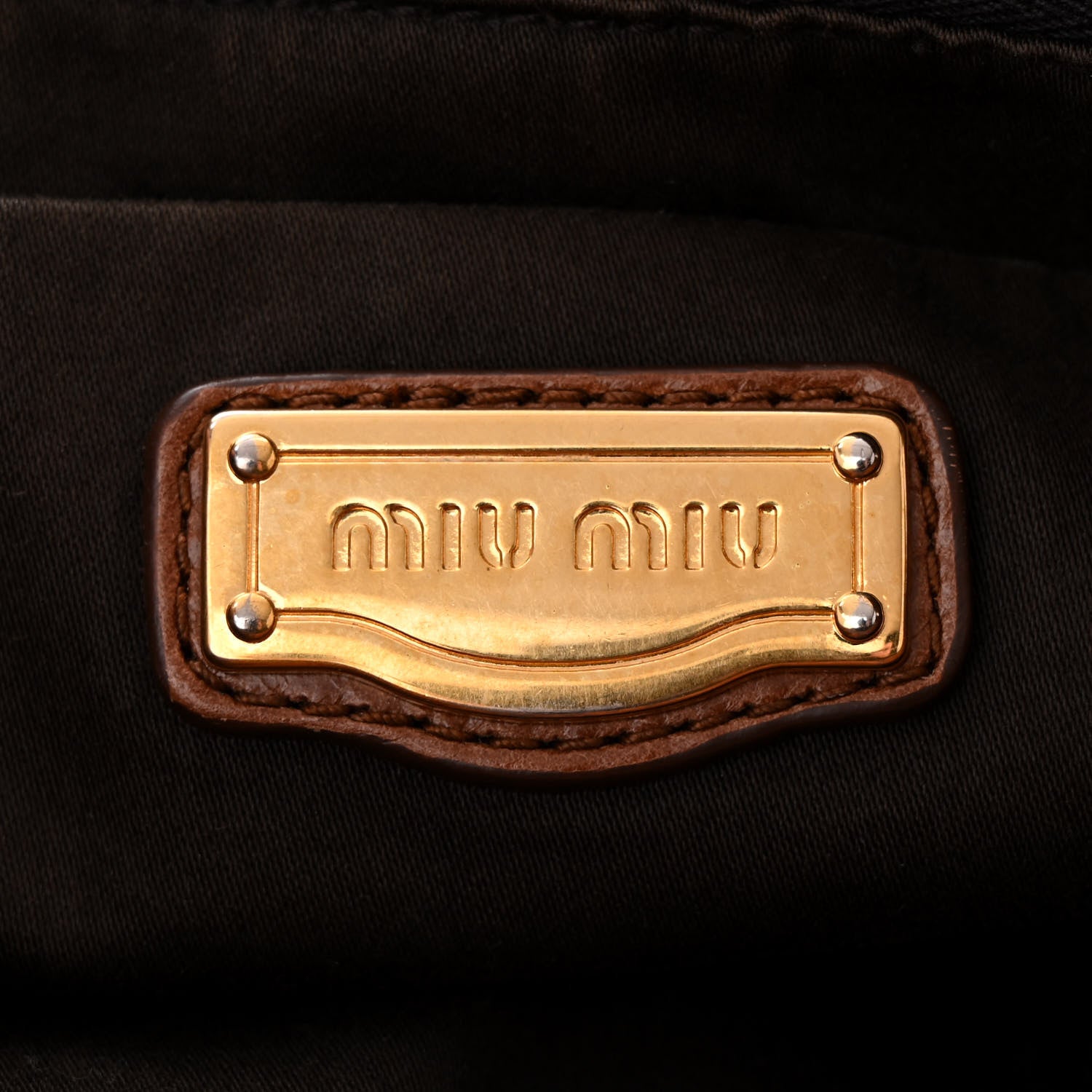Miu Miu Vitello Lux Bow Bag Brown 6 of 12