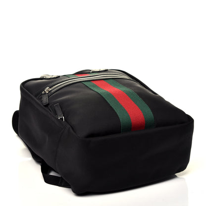 Gucci Techno Canvas Appia Calfskin Web Tote Backpack Black 4 of 9
