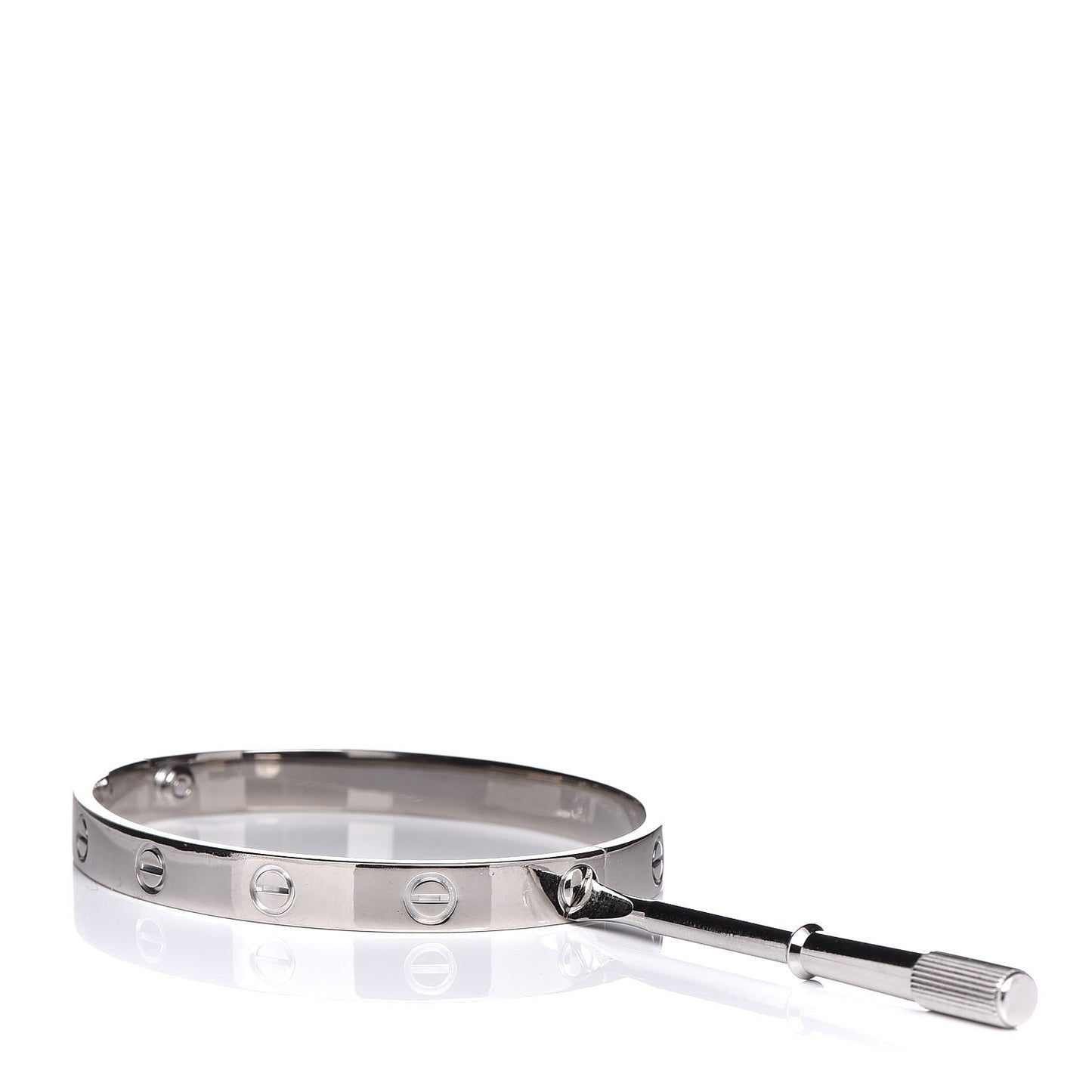 18K White Gold LOVE Bracelet 17