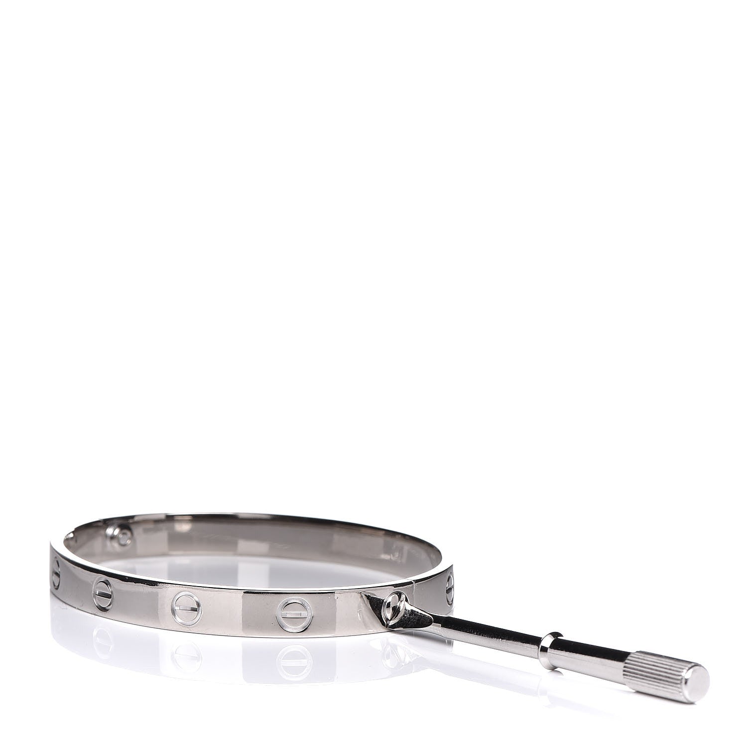 Cartier 18K White Gold LOVE Bracelet 17 7 of 7
