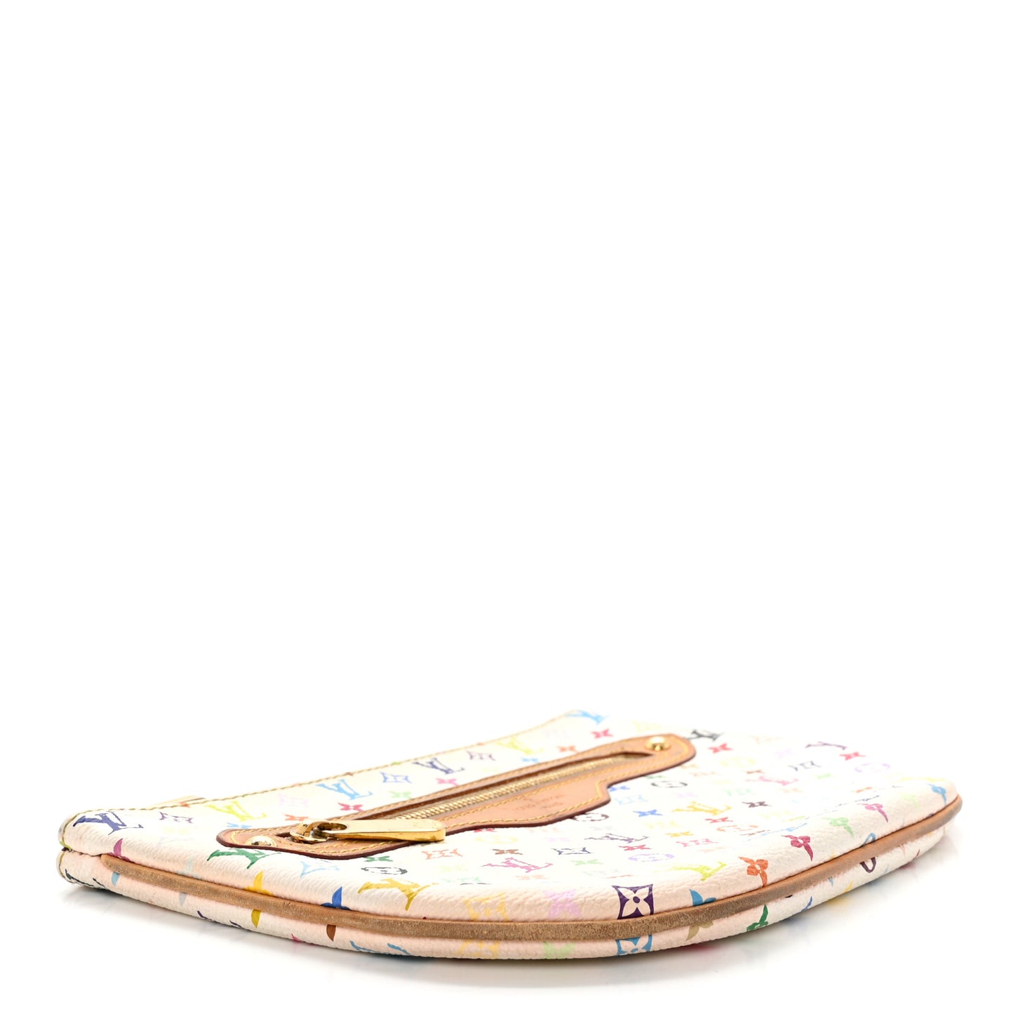 Monogram Multicolor Pochette Plate GM White
