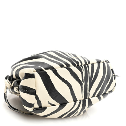 Mansur Gavriel Zebra Print Mini Cloud Clutch Black White 4 of 11
