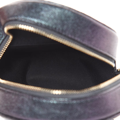 Chanel Iridescent Caviar Quilted Round Clutch With Chain Black 7 of 10