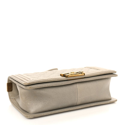 Chanel Caviar Quilted Medium Boy Flap Grey 4 of 10