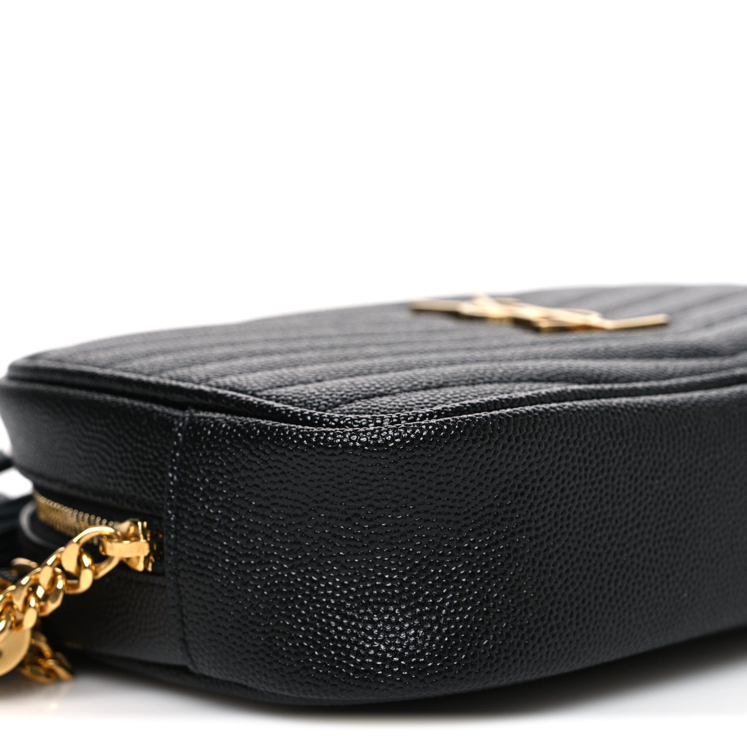 Saint Laurent Grain De Poudre Matelasse Monogram Mini Lou Camera Bag Black 9 of 11