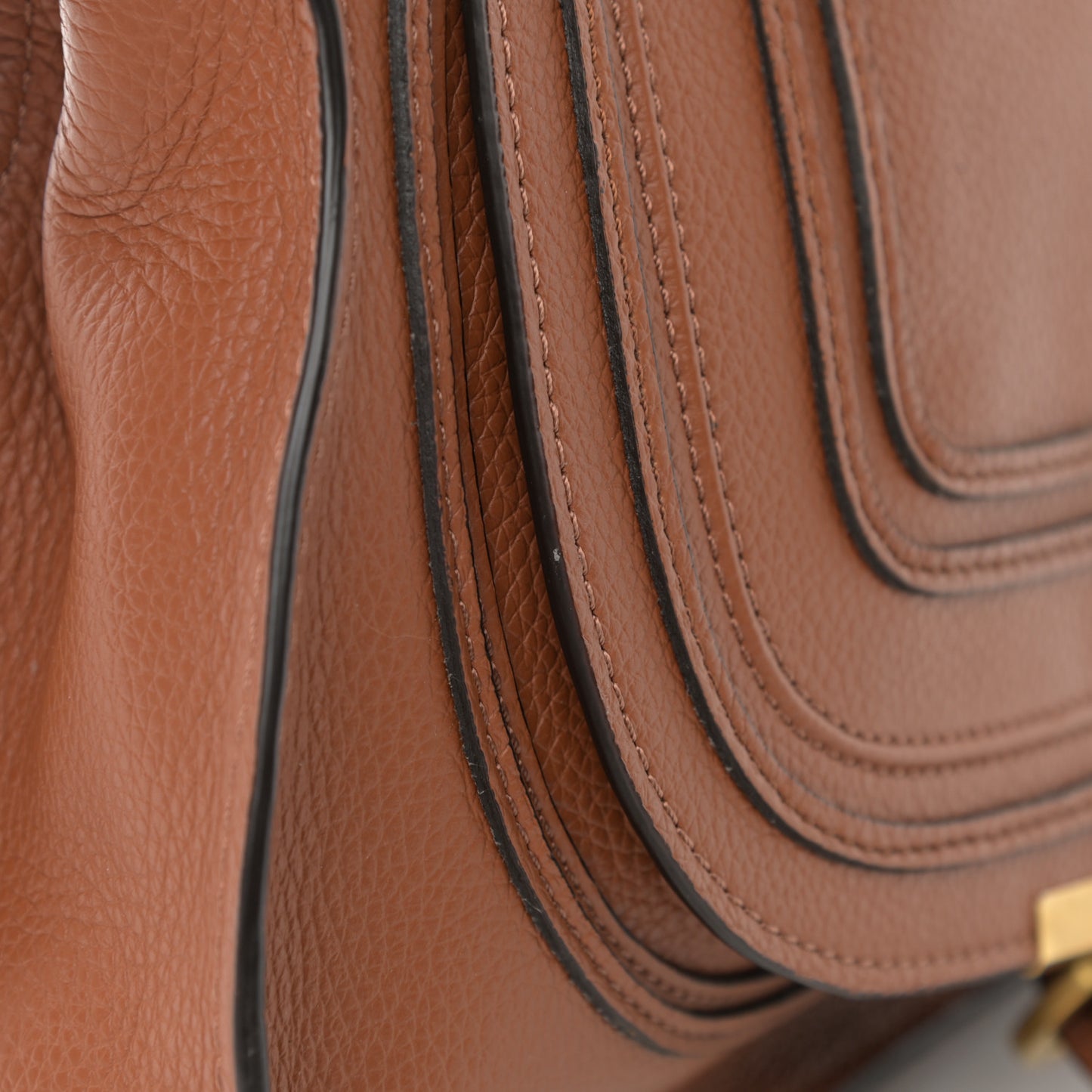 Calfskin Small Marcie Satchel Tan