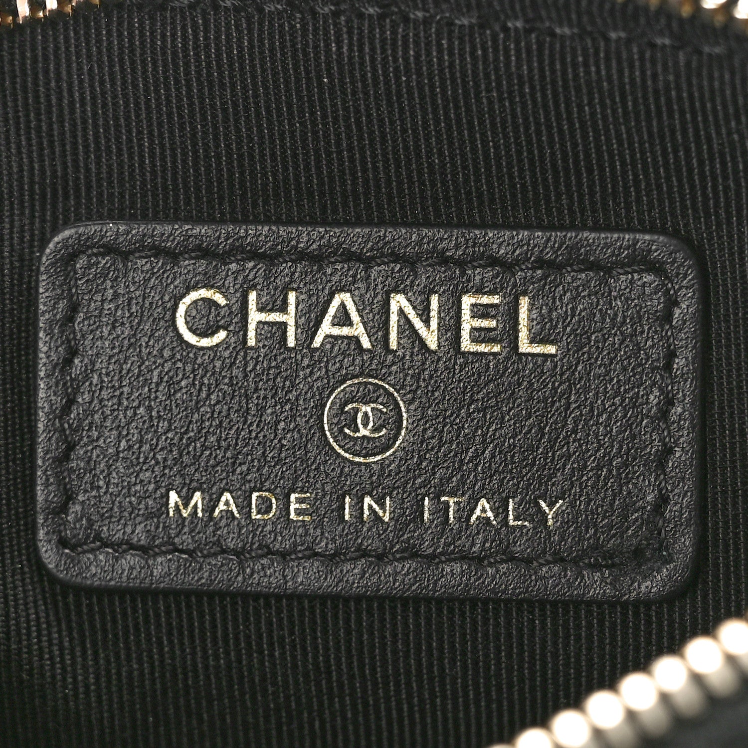 Chanel Caviar Studded Deauville Cosmetic Pouch Black 6 of 8