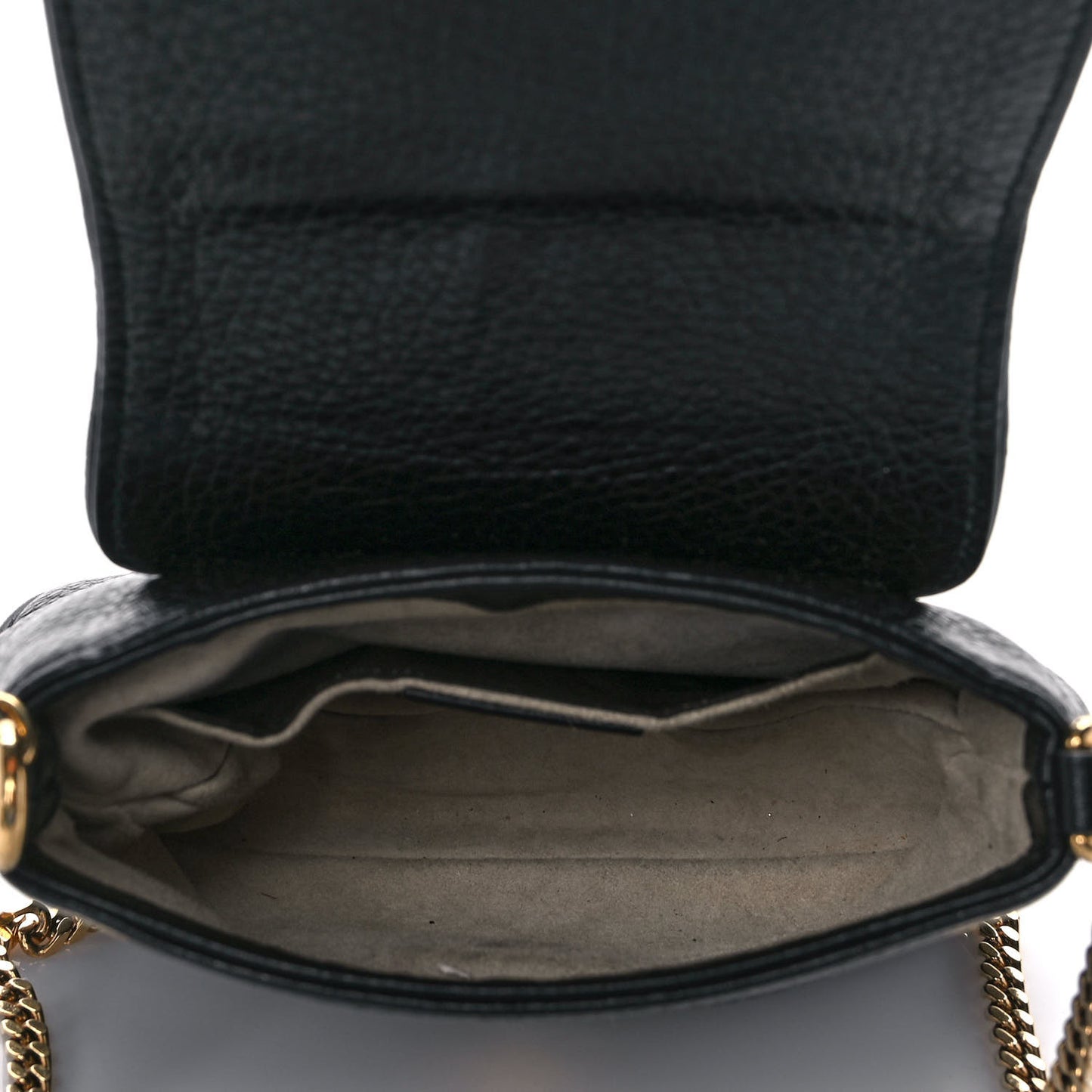 Pebbled Calfskin Small 1973 Chain Shoulder Bag Black