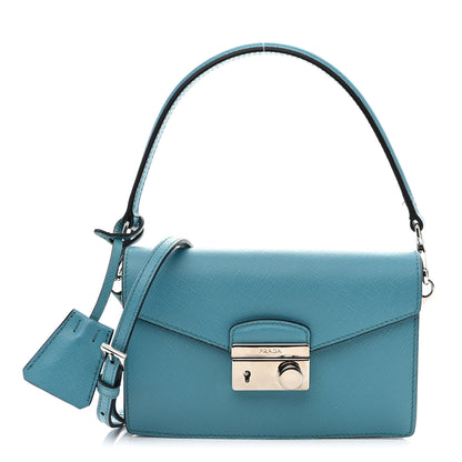 Prada Saffiano Sound Crossbody Bag Turchese 1 of 10