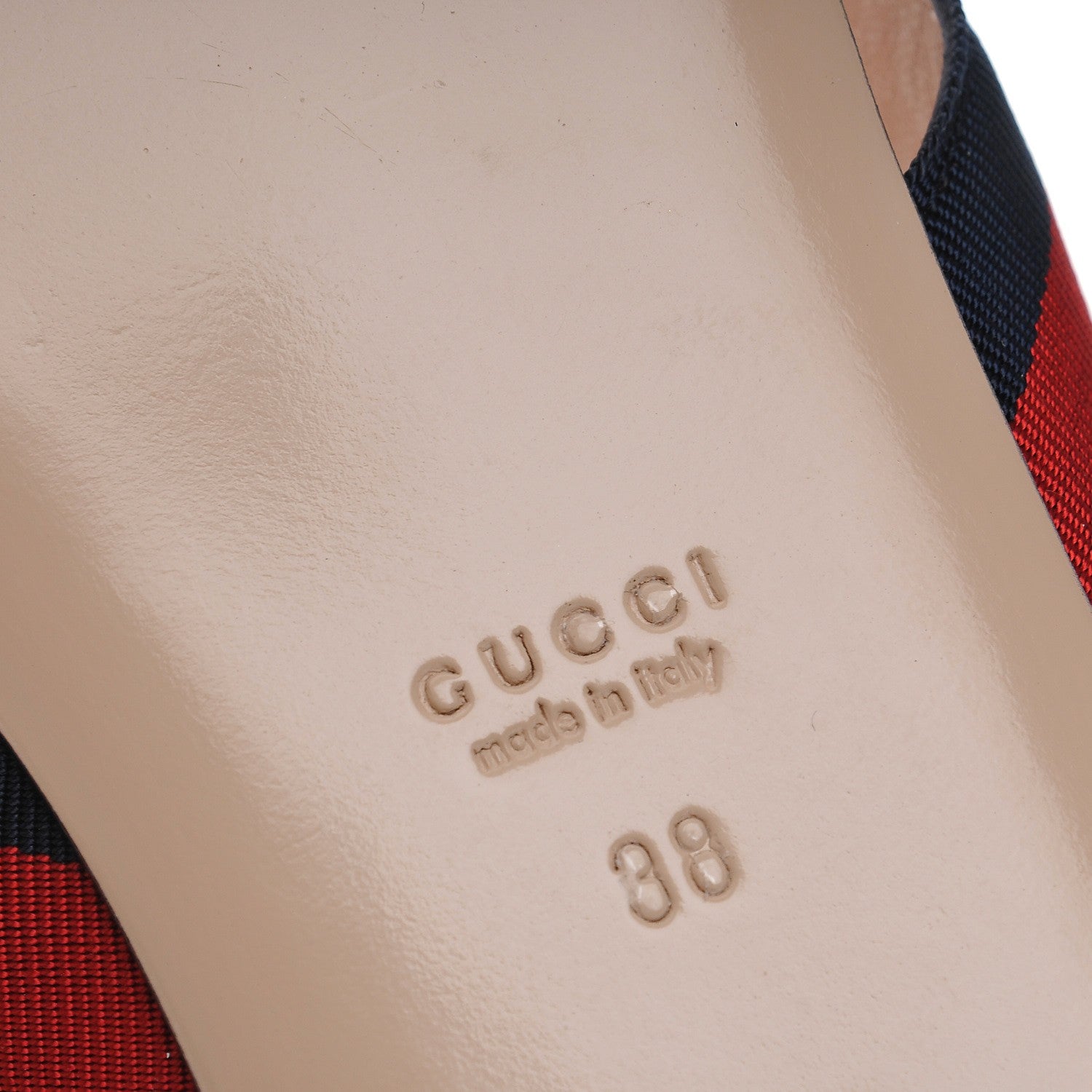 Gucci Grosgrain Web Thong Sandals 38 Hibiscus Red 6 of 7