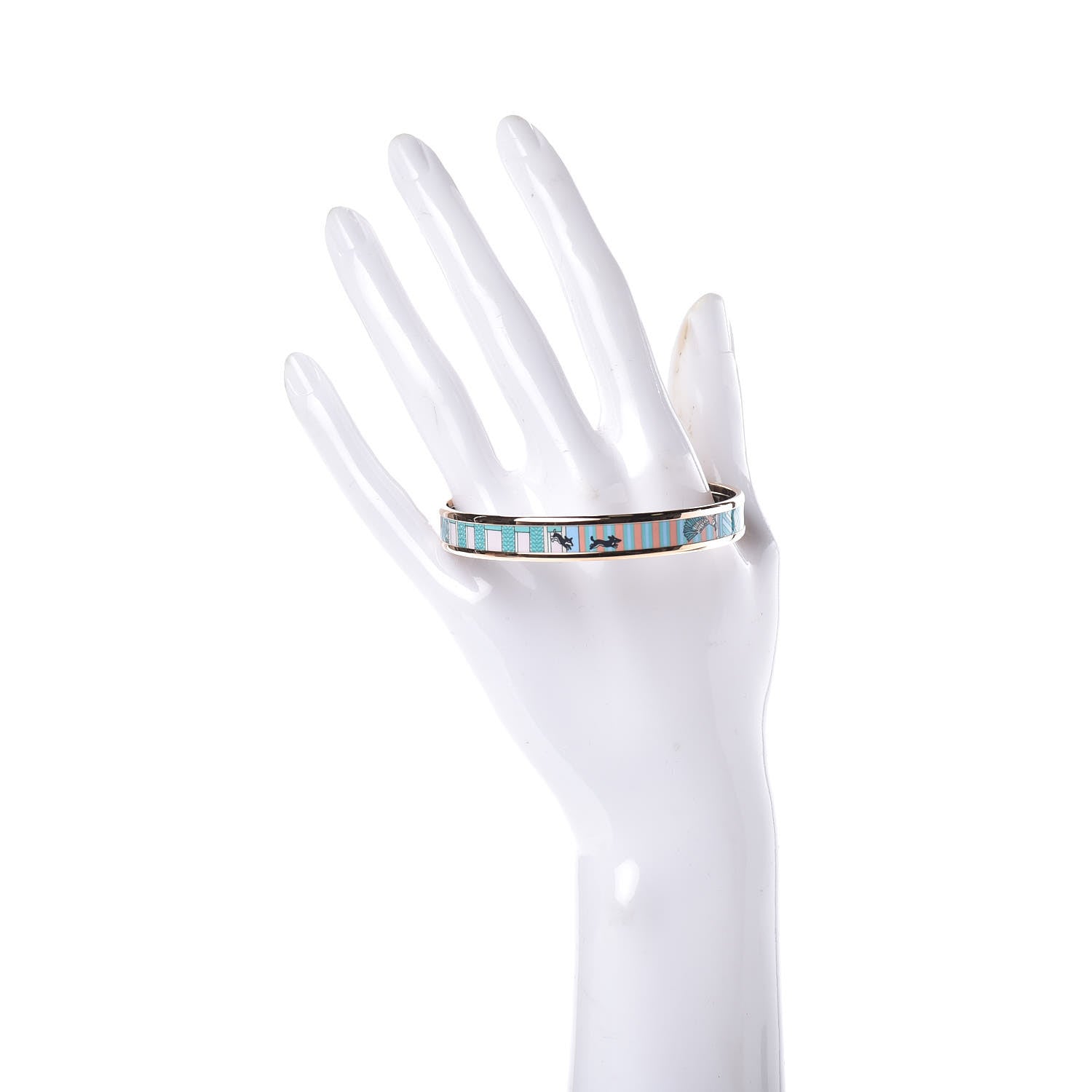 Hermes Enamel Printed Narrow Bracelet 65 2 of 6
