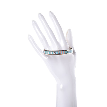 Hermes Enamel Printed Narrow Bracelet 65 2 of 6