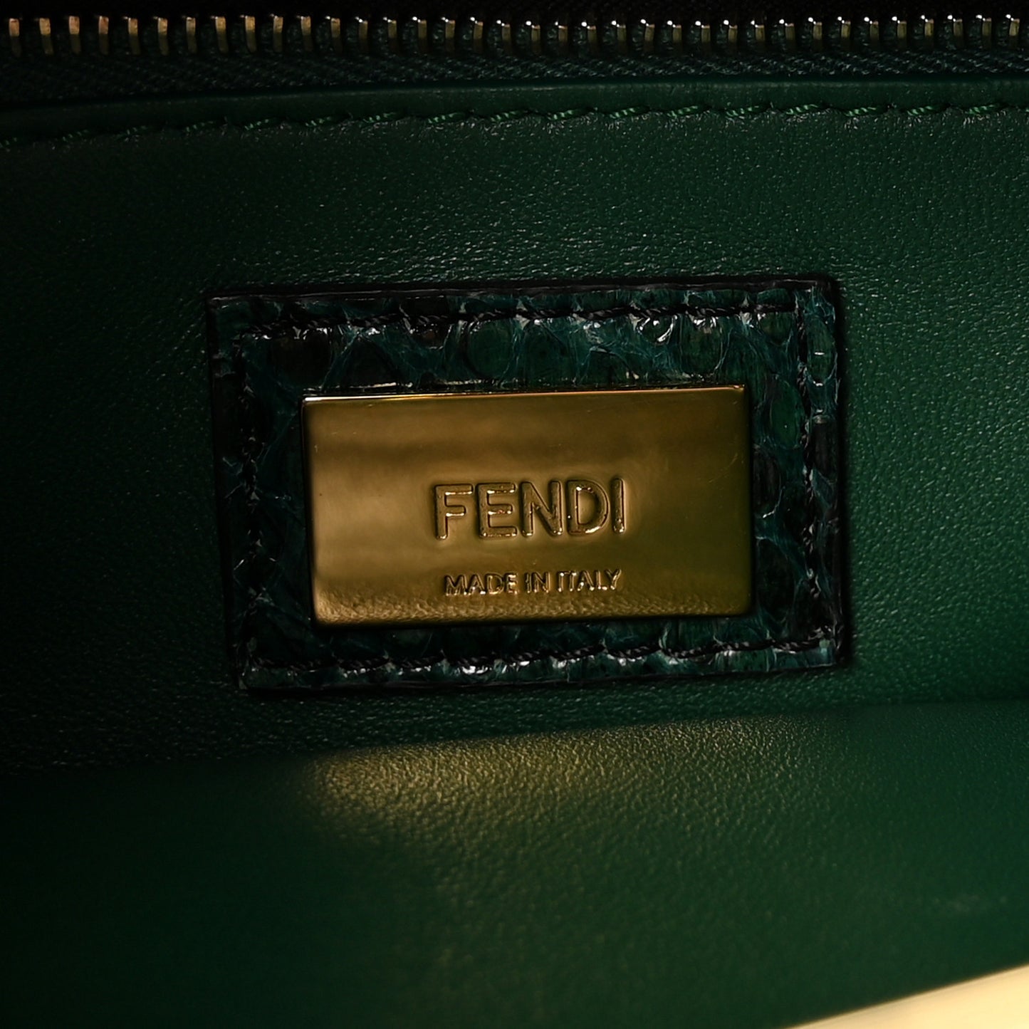 Snakeskin Shiny Nappa Mini Peekaboo Iconic Satchel Green