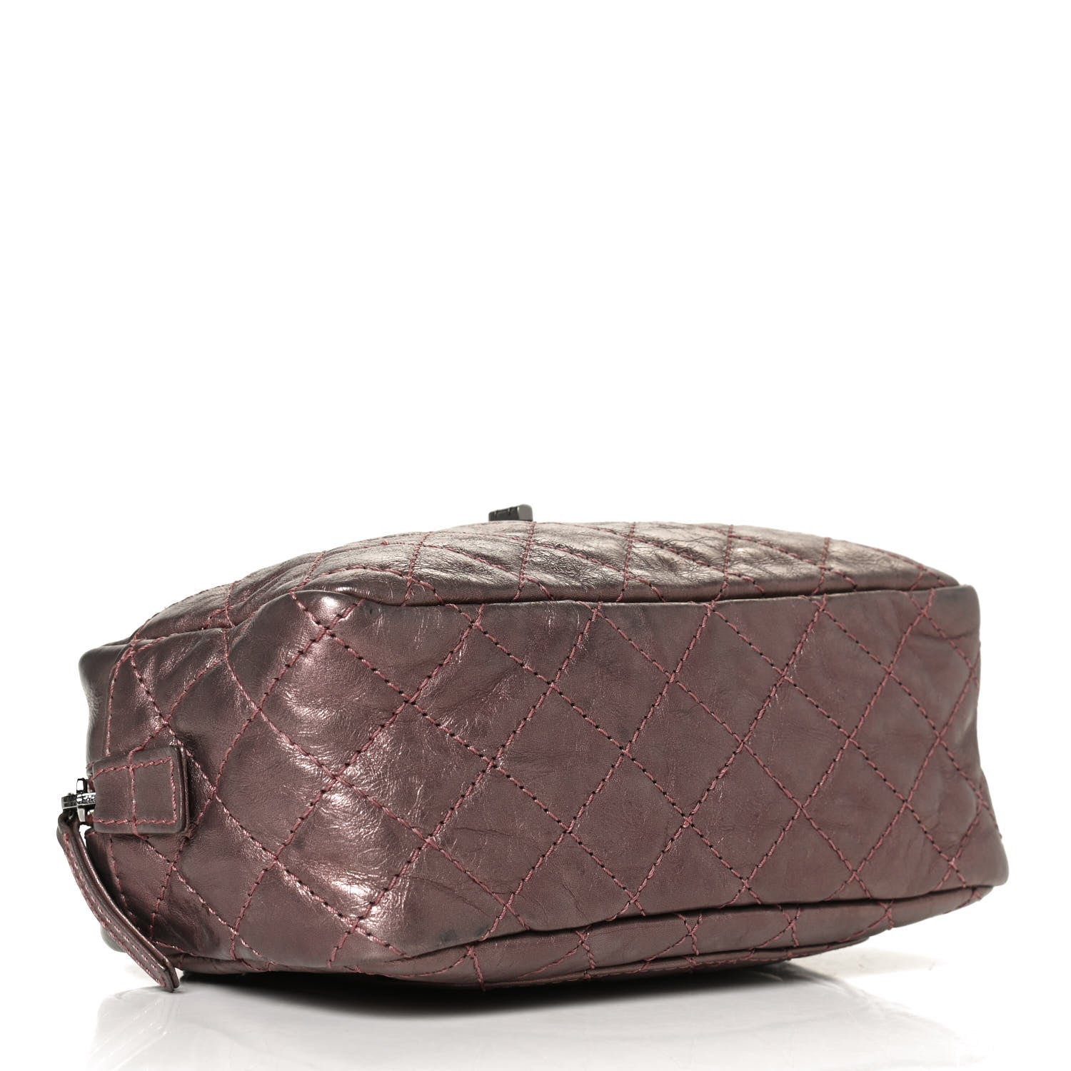 Chanel Metallic Aged Calfskin Quilted Small Reissue Camera Case Rose Fonce 4 of 12