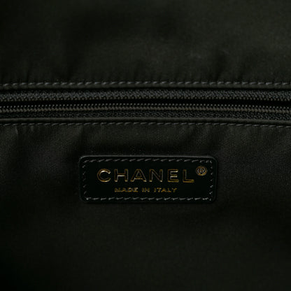 Chanel Nylon Calfskin Quilted Coco Neige Printed Convertible Duffle Backpack Black 5 of 9