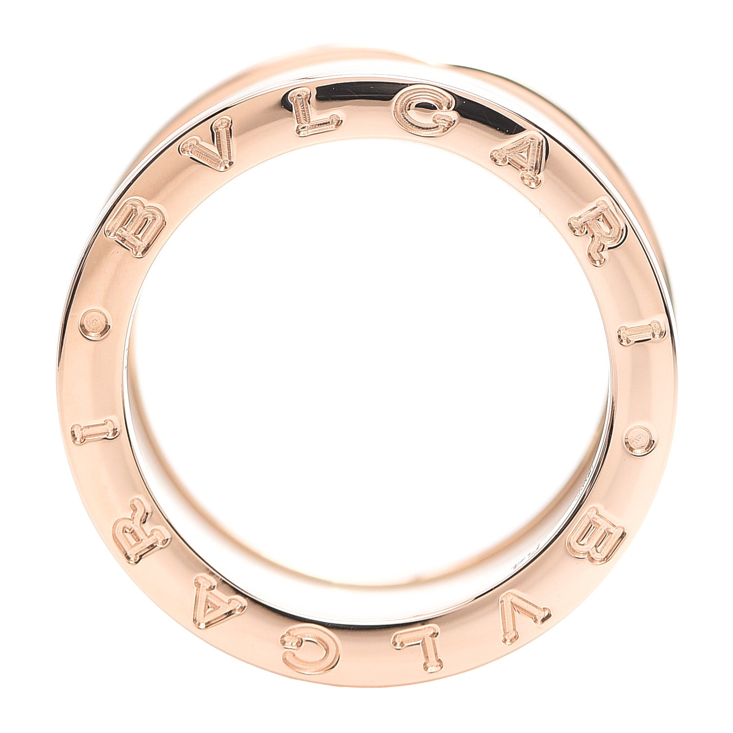 Bulgari 18K Rose Gold White Ceramic B.Zero1 Four-Band Ring 54 7 6 of 7