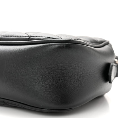 Gucci Calfskin Matelasse Aria Small GG Marmont Chain Shoulder Bag Black 9 of 9