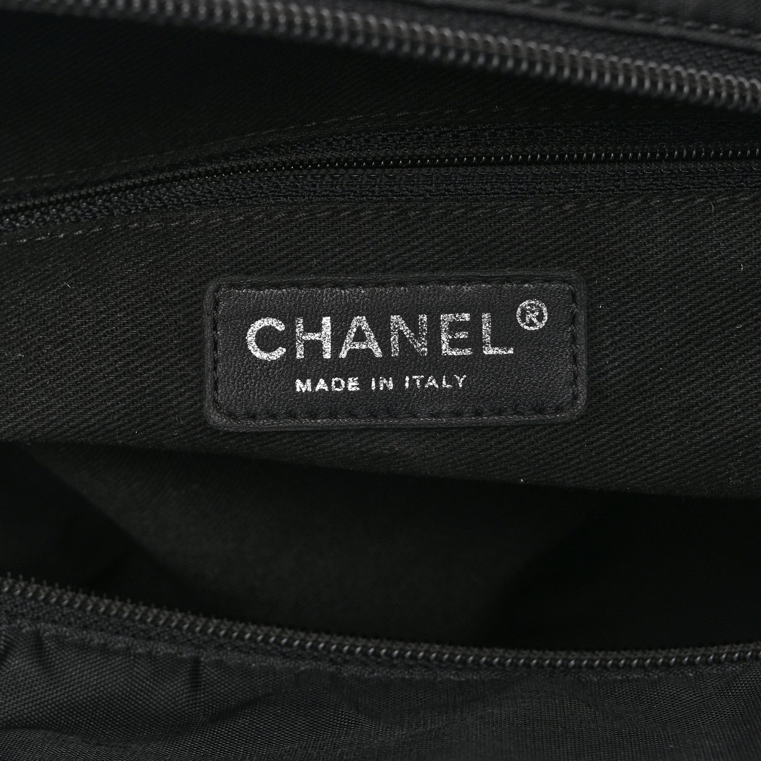 Chanel Nylon Calfskin Quilted CC Paris New York Tote Bag Black 6 of 10