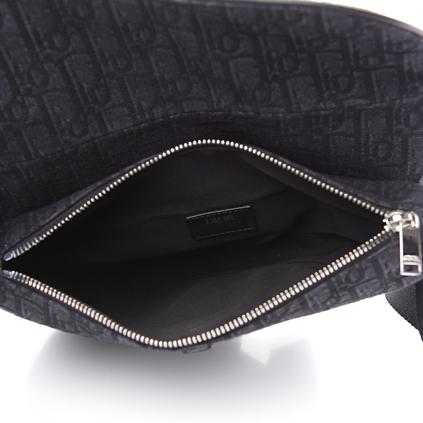 Oblique Mens Saddle Bag Black