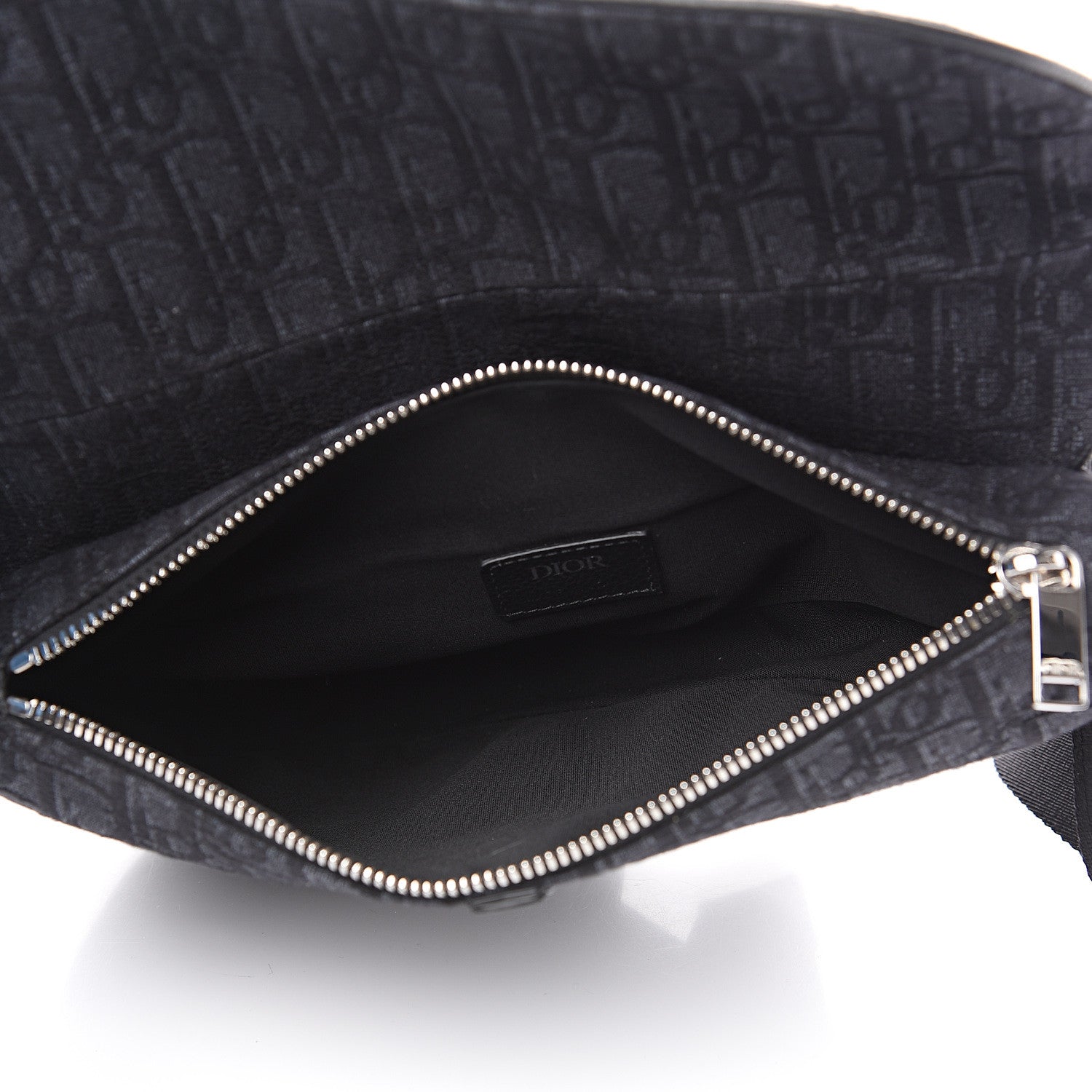 Christian Dior Oblique Mens Saddle Bag Black 7 of 9