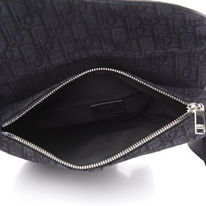Christian Dior Oblique Mens Saddle Bag Black 7 of 9