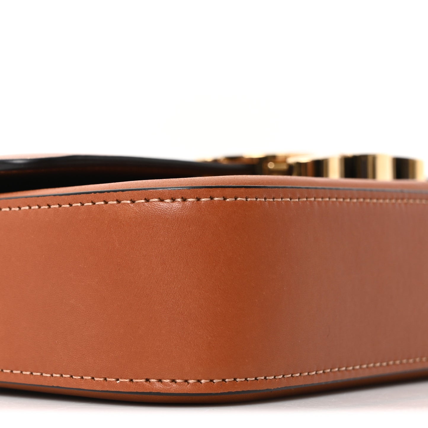 Natural Calfskin Triomphe Shoulder Bag Tan